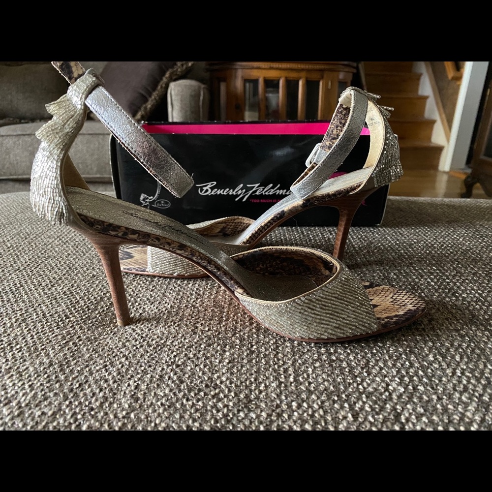 Vintage Beverly Feldman Beaded Fringe Heels